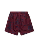 UNDEFEATED TOILE SHORT BURGUNDY