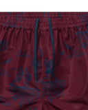 UNDEFEATED TOILE SHORT BURGUNDY
