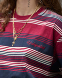 UNDEFEATED SCRIPT STRIPED S/S TEE