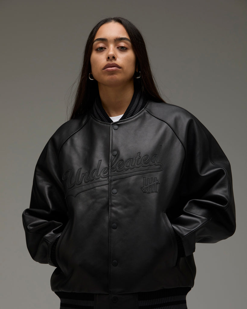 UNDEFEATED LEATHER VARSITY JACKET