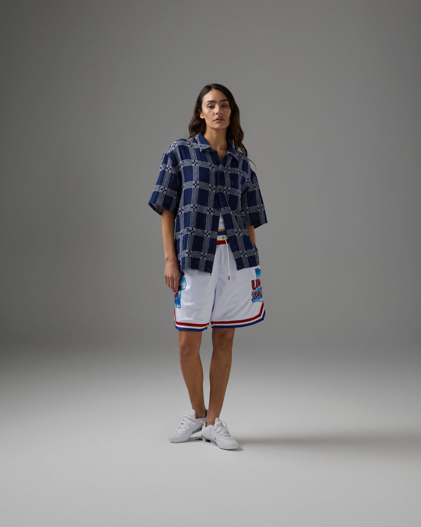 UNDEFEATED PLAID S/S BUTTON DOWN