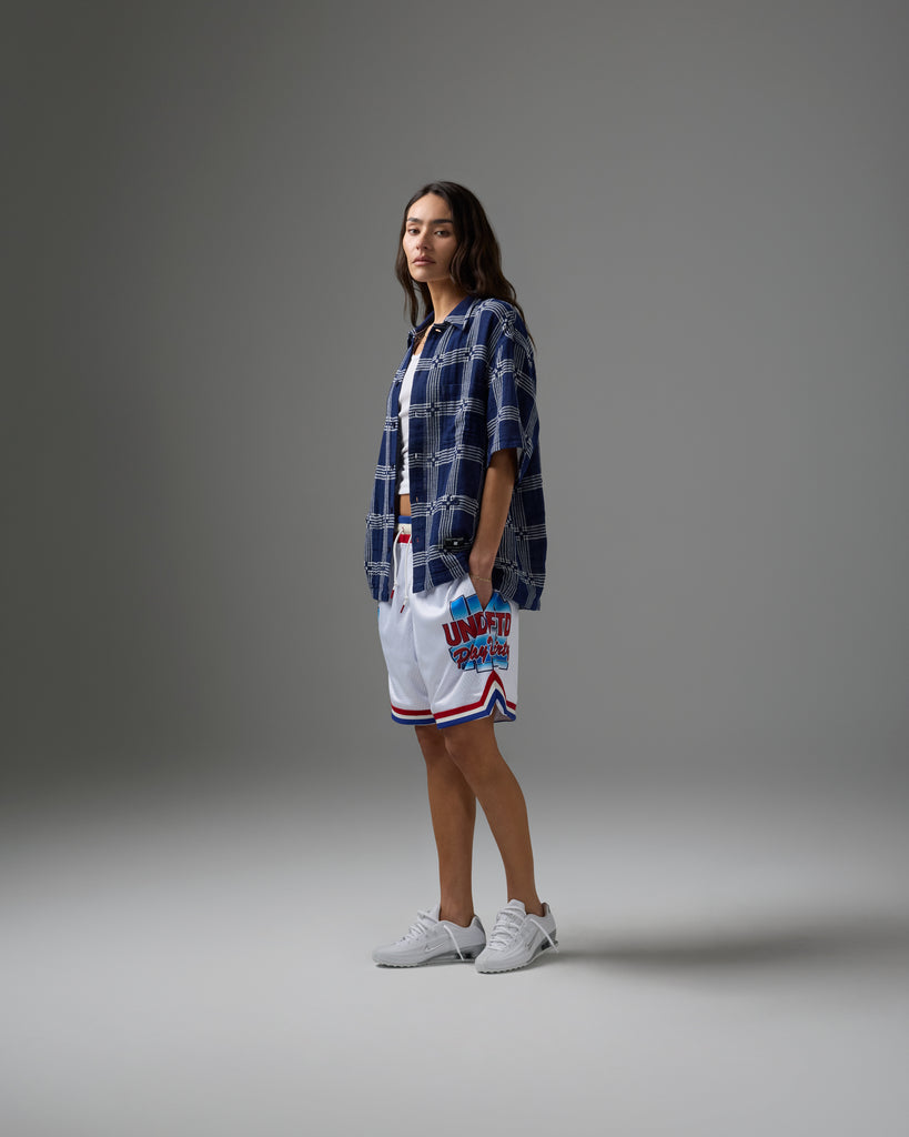 UNDEFEATED PLAID S/S BUTTON DOWN