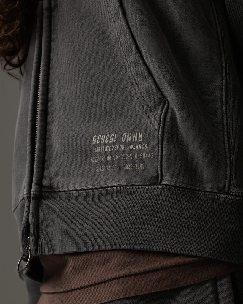 UNDEFEATED WASHED ZIP HOOD