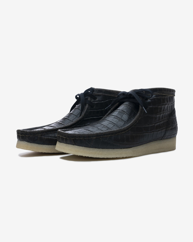 Wallabee Boot BlkCroc Distress