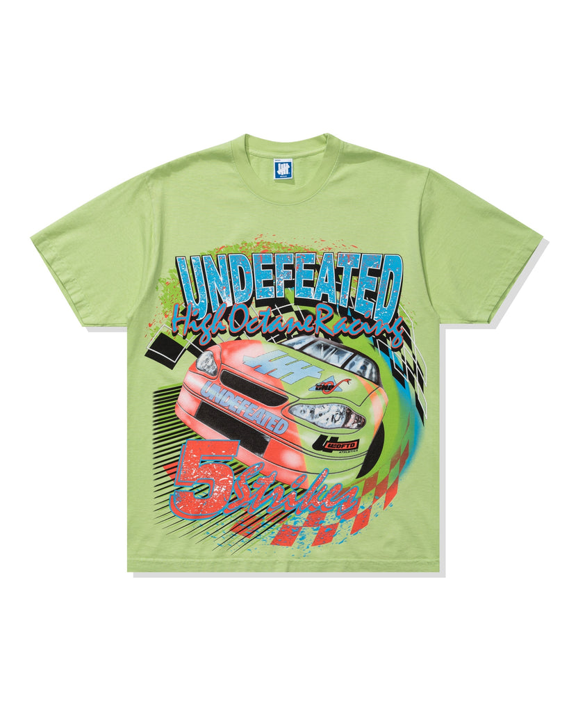 UNDEFEATED STOCK CAR S/S TEE  LT GREEN
