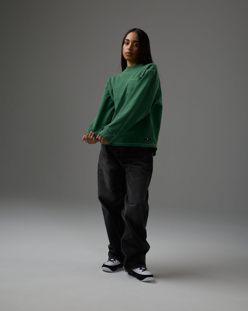 UNDEFEATED PIGMENT DYE L/S POCKET TEE