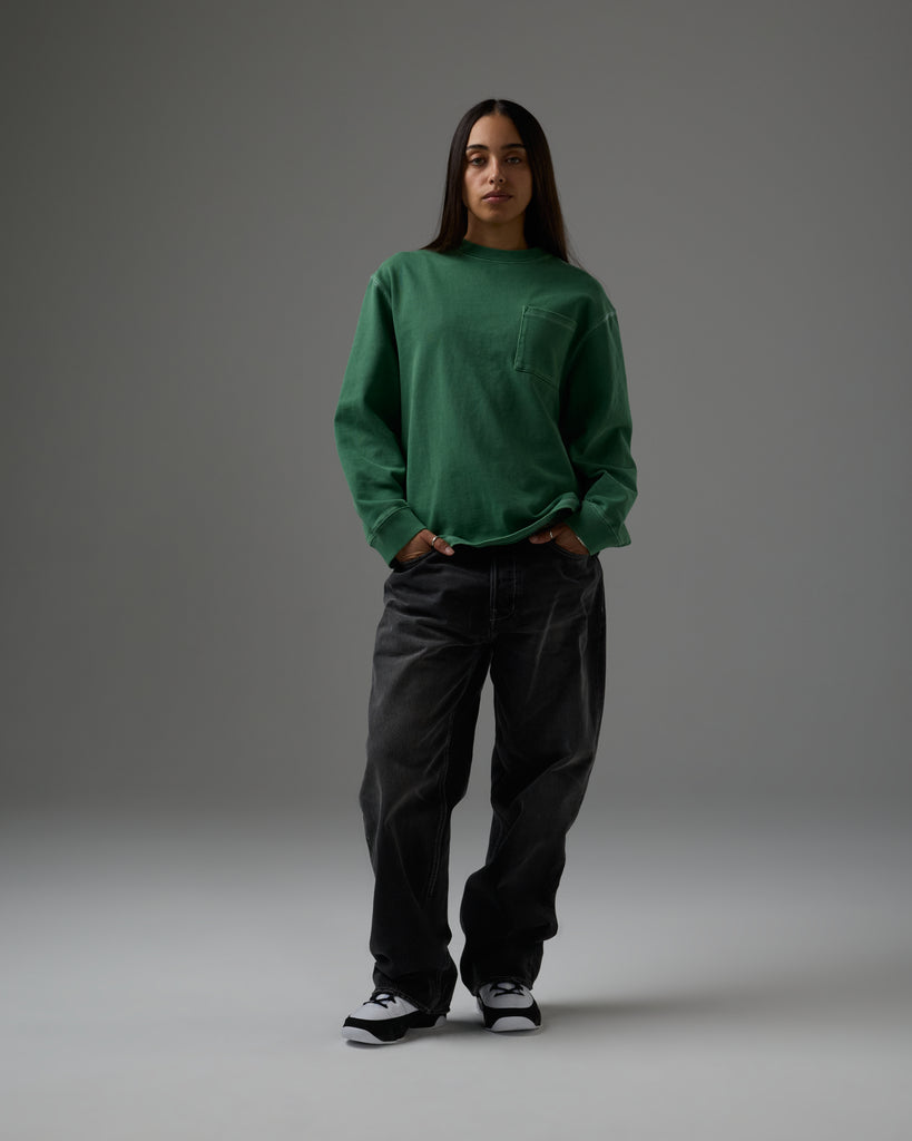 UNDEFEATED PIGMENT DYE L/S POCKET TEE